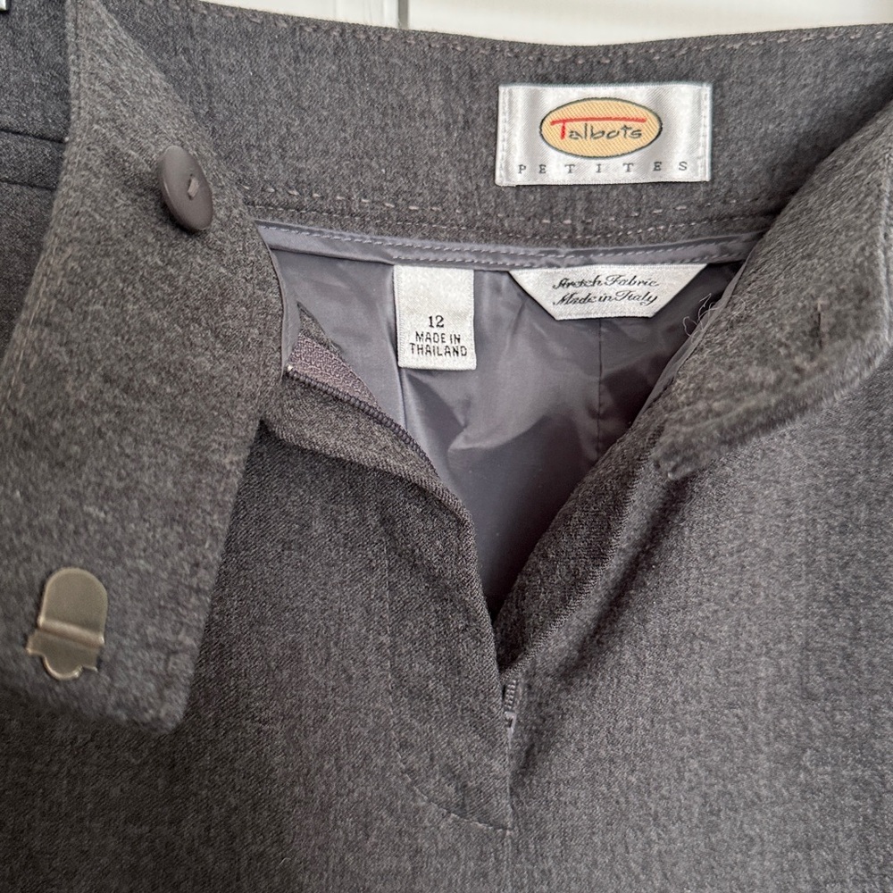 Talbots Gray Fully Lined Wool Slacks/Trousers. Ba… - image 3